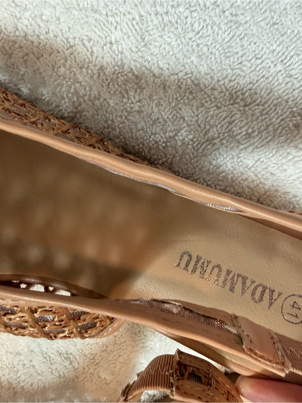 Brown Woven Slingback Flats Weave Pattern Bundle shoes for bigger discounts :) - Picture 5 of 7